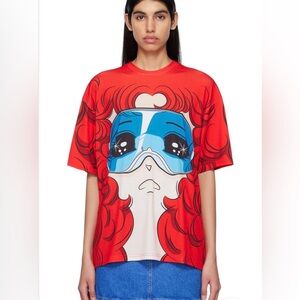 Pushbutton Red Goggle Girl T-Shirt